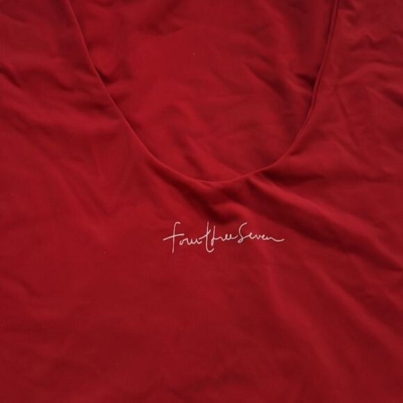 437 Red The Harlow One Piece Swimsuit Size Large - Picture 8 of 9